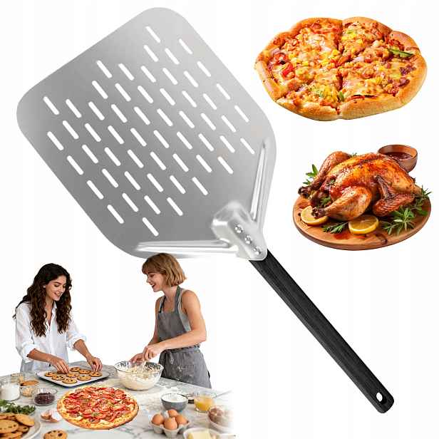 Profesionální Lopata Na Pizzu 12" Chleba S Otvory 30X40 CM