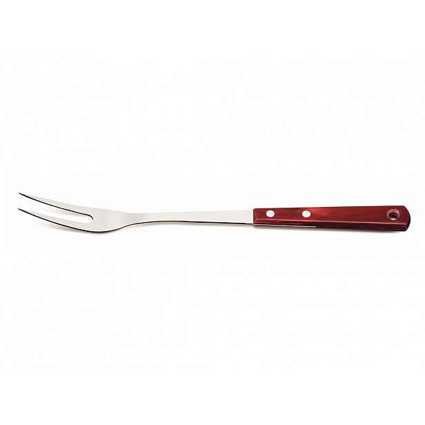 Grilovací vidlice Tramontina Polywood, 2 hroty, 32,5 cm, červená