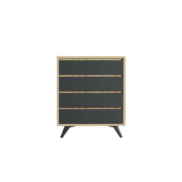 Komoda Suvera Oak and Anthracite