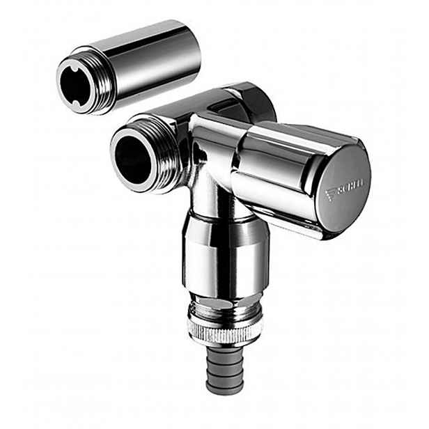 Schell Comfort - Vedlejší připojovací ventil se zp.klapkou a přivzdušněním, chrom 033260699