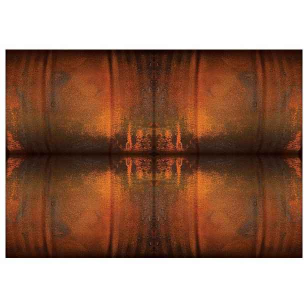 Tapeta Stará rez kov vinyl Hnědo-oranžová industriální 368x254 lepidlo