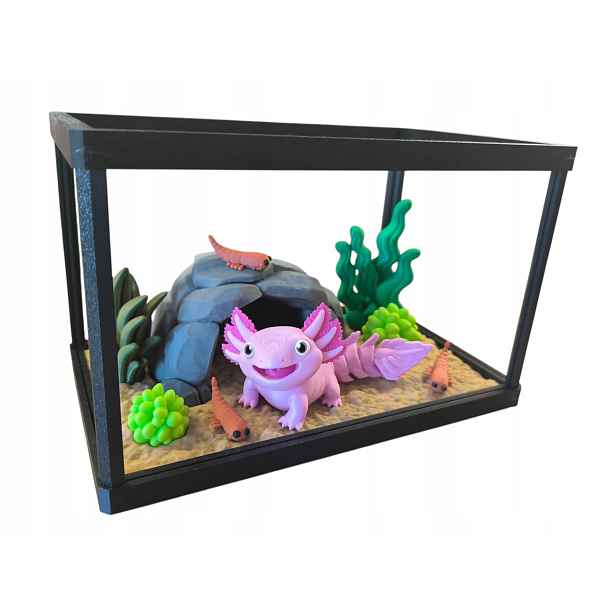 Terárium S Axolotlem Dekorativní Vzdělávací Sada 3D Axolotl Akvárium