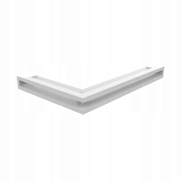 Ventilační mřížka do krbu Luft rohová pravá 40x60x6 bílá