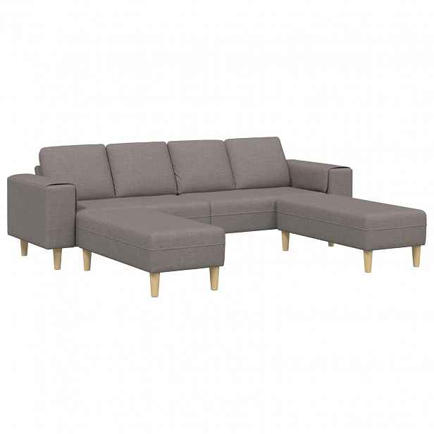 vidaXL Pohovka do obývacího pokoje 3 ks Taupe Polyester