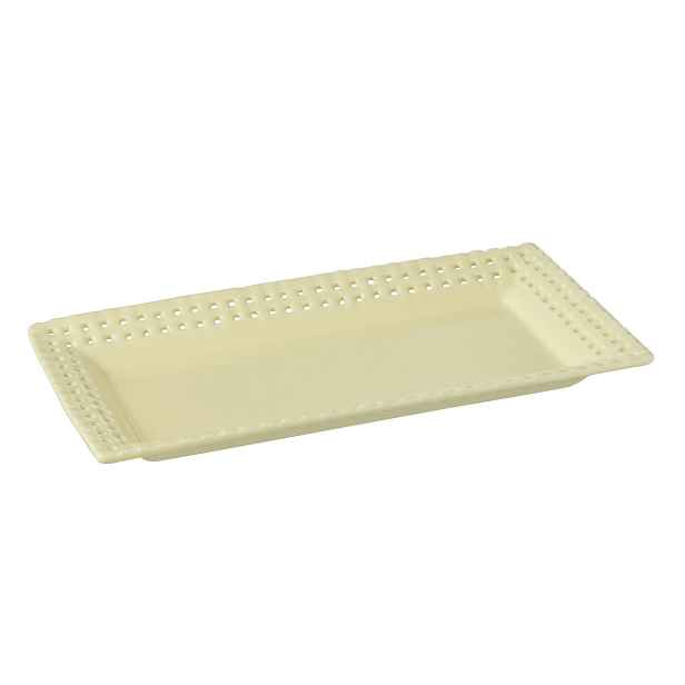 Žlutý keramický servírovací podnos Hella Yellow - 32*17*3 cm J-Line by Jolipa