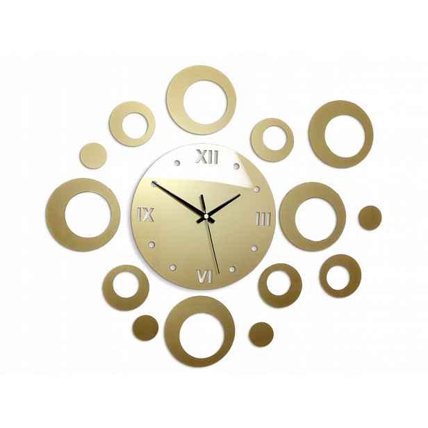 Nástěnné hodiny ModernClock Ring Zlatý Kulatý Diy