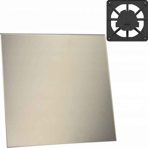 Ventilační Mřížka Grafit 15x15 Saténový Skleněný Panel Zlatý Dekorativní