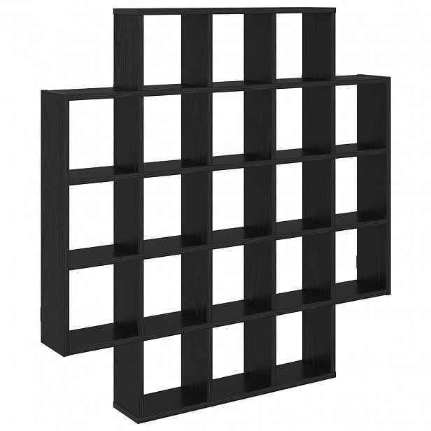 vidaXL Nástěnná polička Černý dub 100 x 13 x 100 cm Kompozitní dřevo