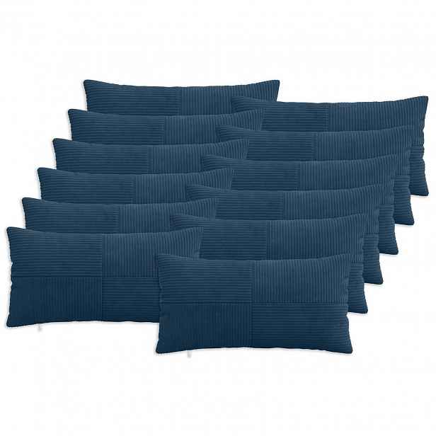 vidaXL Povlak na polštář 12 pcs ALMELO Námořnická modrá 40 x 80 cm