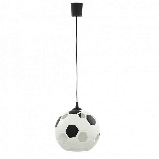Závěsná lampa Football Černá Bílá Keramické stínítko 1xE27 Stropní obývací pokoj