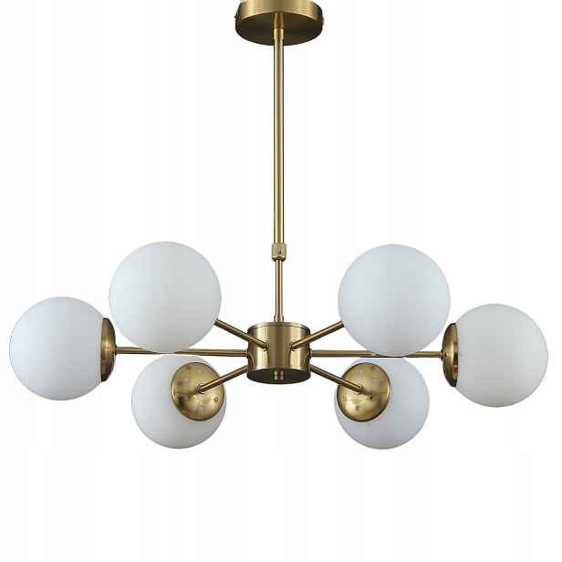 Závěsná Lampa Stropní Lustr Koule zlatá Moderní Led mléčná