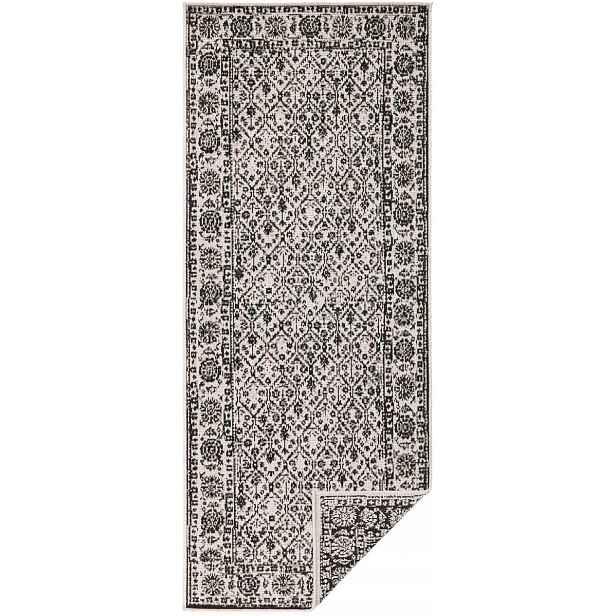 Černý běhoun na terasu – předsíň 80 x 250 cm