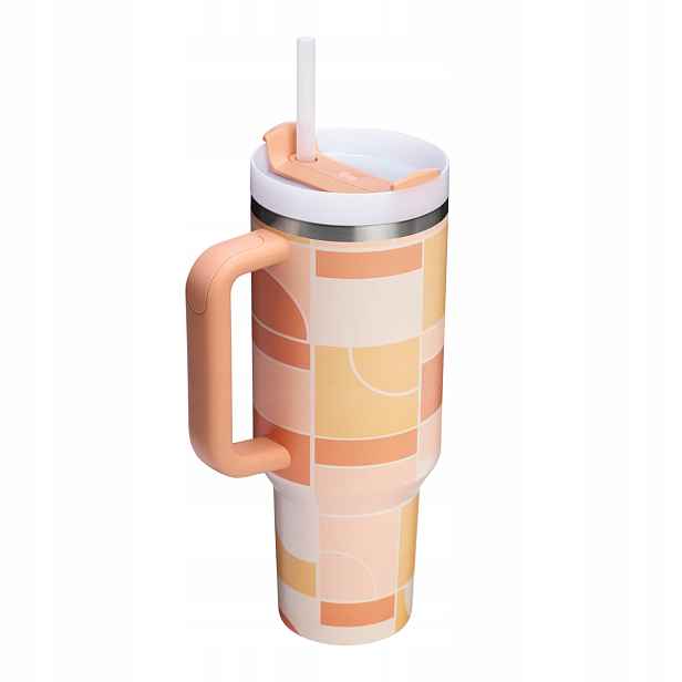 Termohrnek Stanley Quencher H2.O FlowState Tumbler 1.18 L Orange Geo