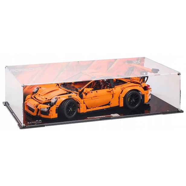 Vitrína s pozadím Blacked Brick pro Lego 42056 Technic Porsche 911 GT3 Rs