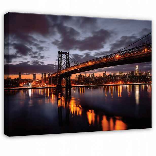 Wallarena OBRAZ na plátně Most City Orange 60x40 cm