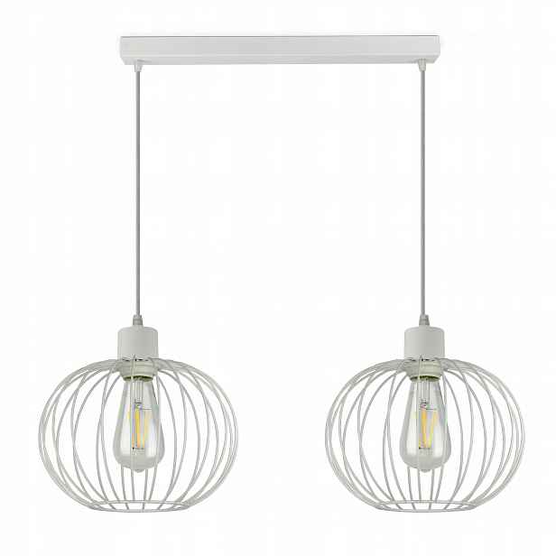 Závěsná lampa Lustr Bílá Drátěné Led koule E27