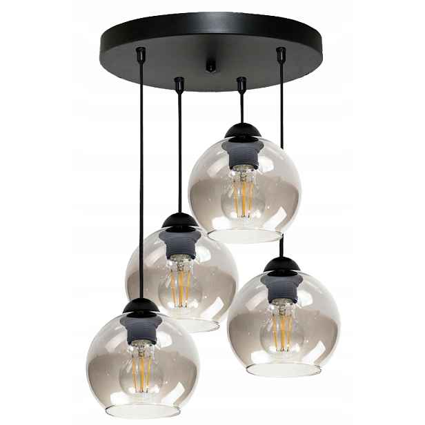 Lustr Závěsné Stropní Svítidlo Skleněná Stínidla 4 Stropní Lampy Do Obývacího Pokoje