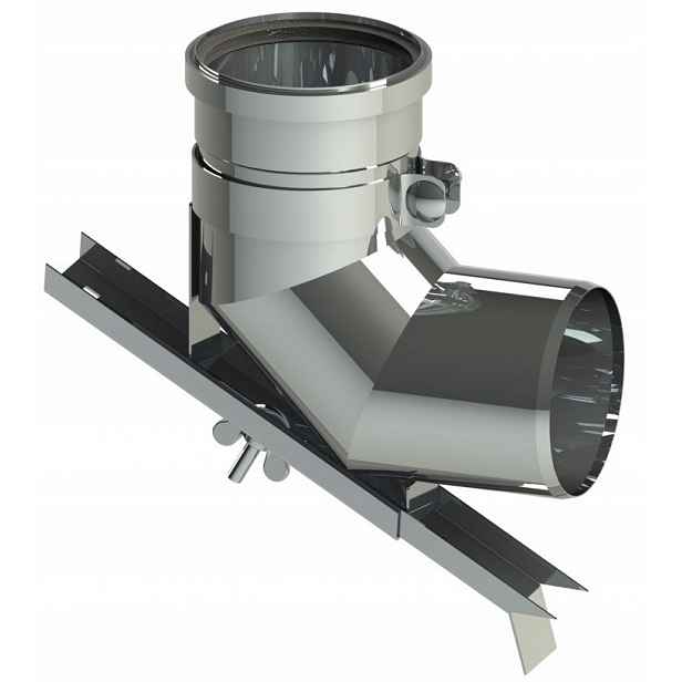 Renovační Koleno Pro Keramický Komín Krátké 90st Turbo Gaz fi 80 mm