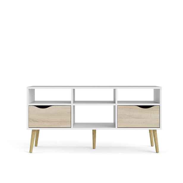 Bílý TV stolek Tvilum Oslo, 117 x 57 cm