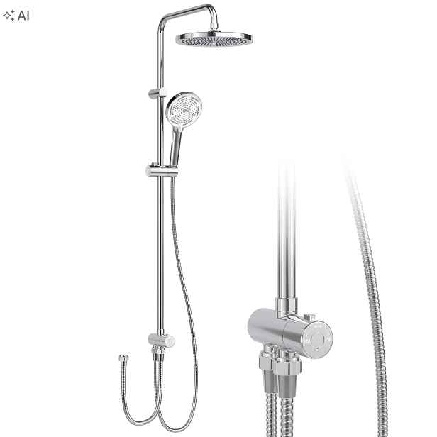 Garvee Dešťová sprcha Bez baterie Chrom 25 cm