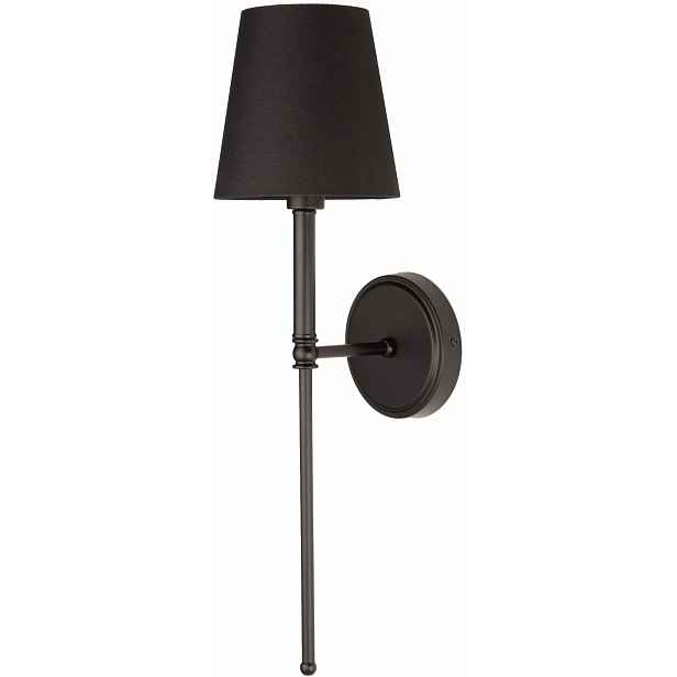 Hotelové nástěnné svítidlo s all black stínidlem Hampton Classic