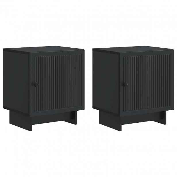 vidaXL Noční skříňka 2 ks Černá 43 x 34,5 x 50 cm Kompozitní dřevo