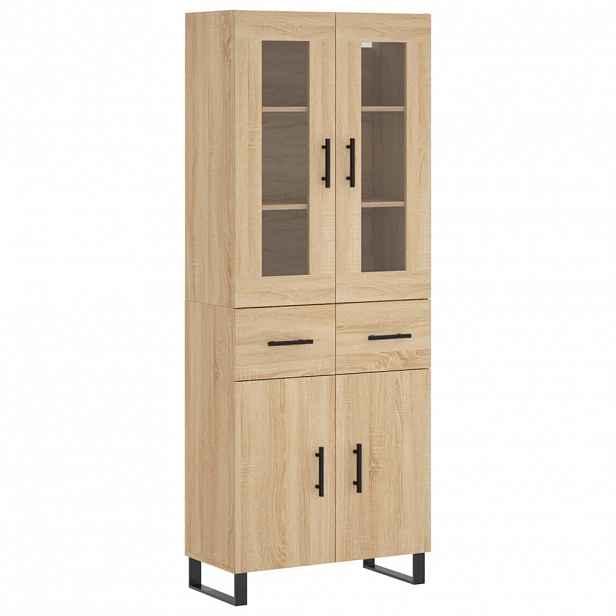 vidaXL Skříň highboard dub sonoma 69,5 x 34 x 180 cm kompozitní dřevo