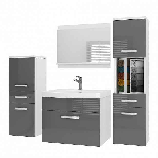 B BELINI GROUP KOUPELNOVÝ NÁBYTEK Koupelnová SADA PRI P5, Šedá lesklá, 120 cm