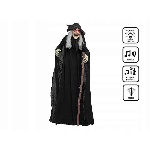 Dekorace Rozzlobená čarodějka Halloween Čarodějnice