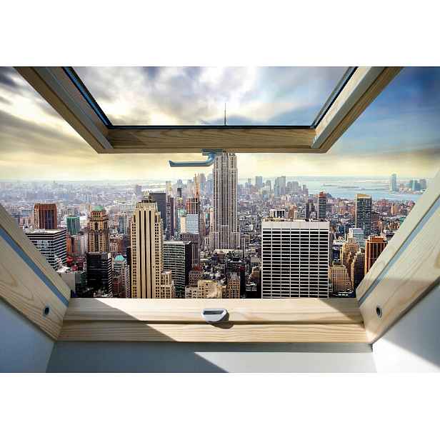 Fototapeta 3D Pohled Z Okna město New york 254x184