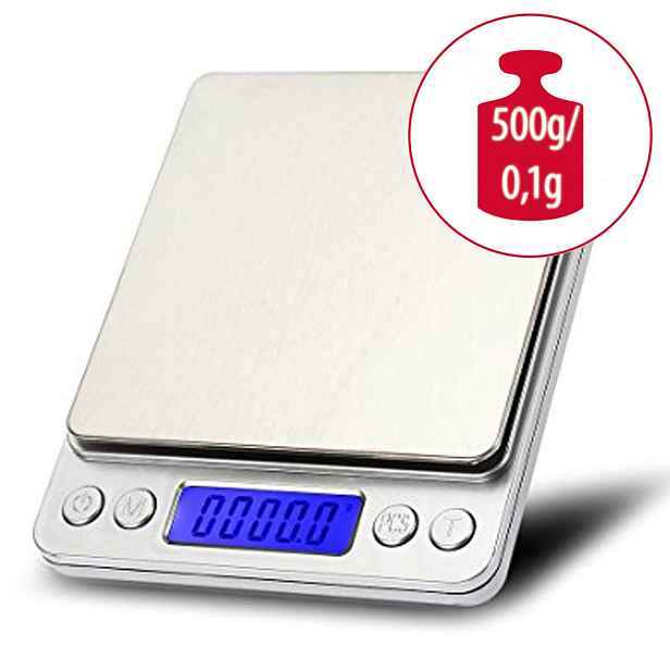 Houseware No.500 Kuchyňská váha, stříbrná 500gx0,1g