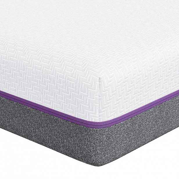 vidaXL Matrace z paměťové pěny Střední 200 x 200 cm Bílá a šedá