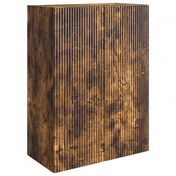 vidaXL Nástěnná skříň 66 x 34,5 x 90 cm Kompozitní dřevo Kouřový dub