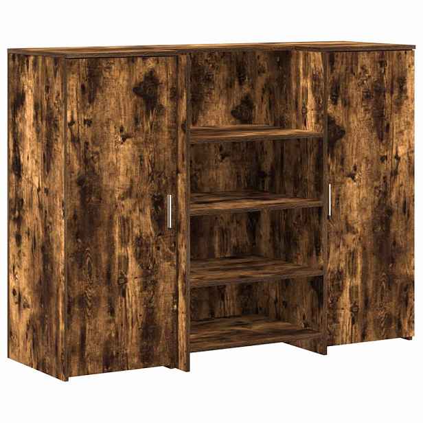 vidaXL Recepční stůl kouřový dub 135x50x103,5 cm kompozitní dřevo