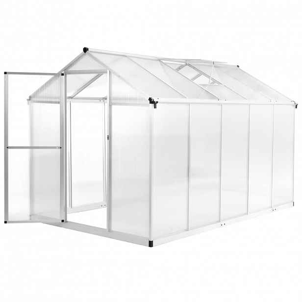 vidaXL Skleník hliníkový 302 x 190 x 195 cm 11,19 m³