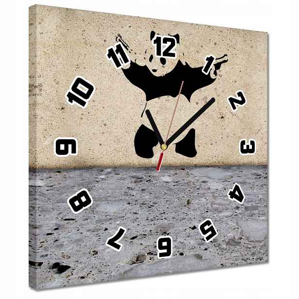 30x30 Banksy Panda Hodiny