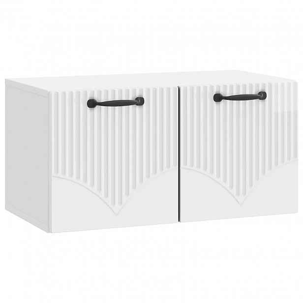 vidaXL Nástěnná TV skříň Bílá s vysokým leskem 59,5 x 31 x 30 cm