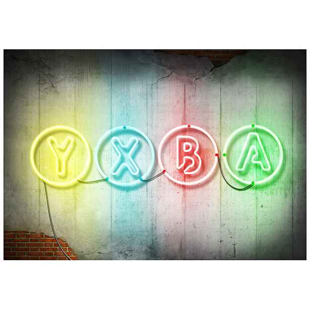 Fototapeta Neony písmena Yxba gradient cihla industrial 208x146 lepidlo