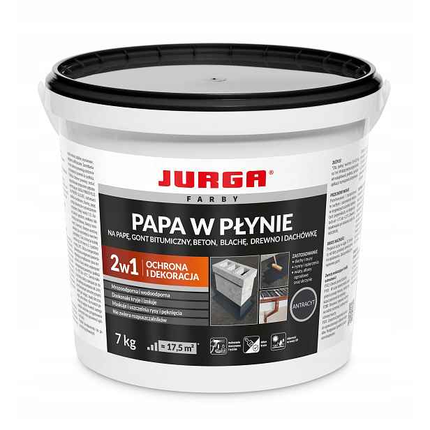 Jurga voděodolná Tekutá lepenka 7 kg Antracit