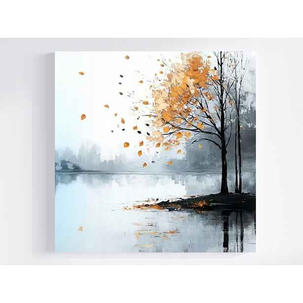 Obraz Na Plátně Canvas Krajina Příroda Podzim Strom Déšť Vítr 50x50