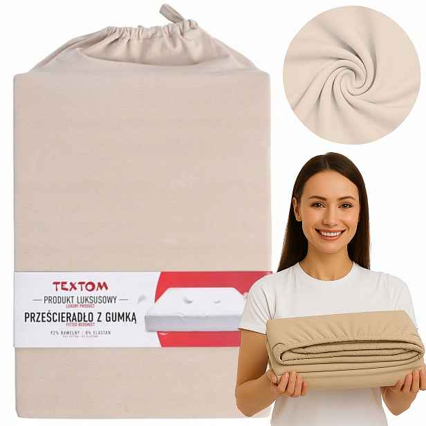Prostěradlo S Gumičkou 160X200+35 CM Premium Bavlna Elastan Nejvyšší Kvalita