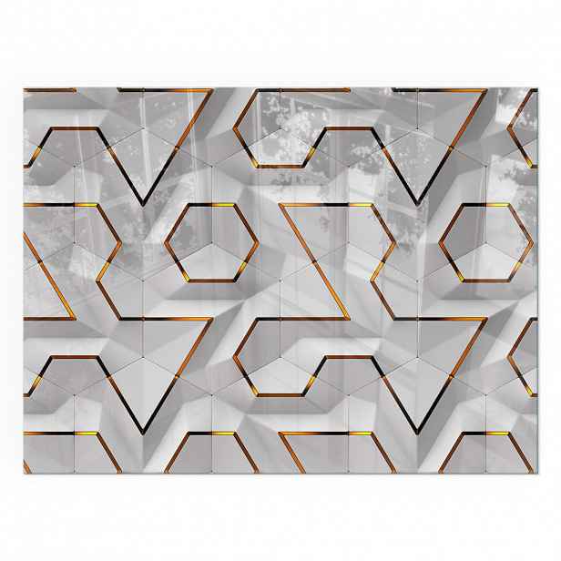 TULUP PODLOŽKA POD KRB 80x60 cm - Geometrický 3D vzor