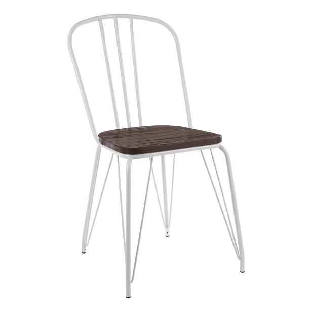 Bílá/v přírodní barvě jídelní židle z jilmového dřeva District – Premier Housewares