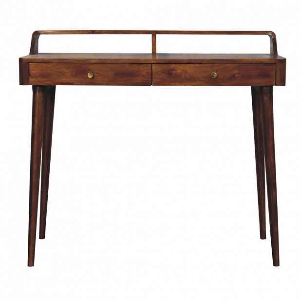 Artisan Furniture KONZOLA Elevated v odstínu kaštan, 2 zásuvky, tmavě hnědá