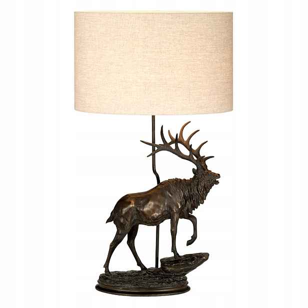Stolní lampa z pryskyřice hnědý jelen 80 cm do obývacího pokoje Designer's Lightbox