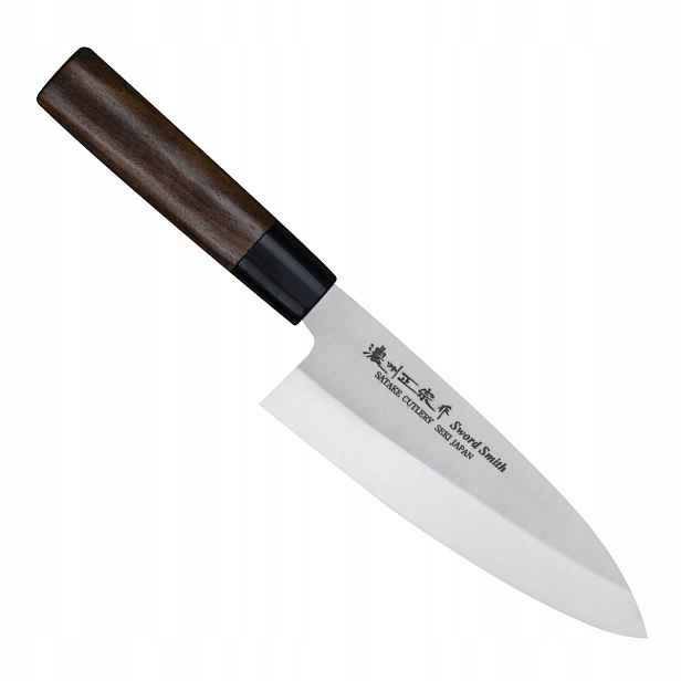 Satake nůž Kenta Walnut Japonský ostrý Nůž Deba na filetování 16 cm