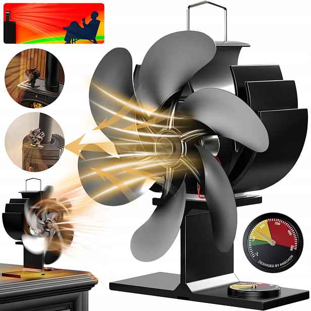 Termoelektrický Krbový Ventilátor Napájený Teplem, Tlumený Ventilátor