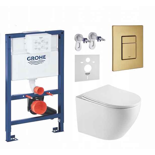 7v1 Sada Wc Stelaz Grohe Wc Mísa Tornado Imprese Tlačítko