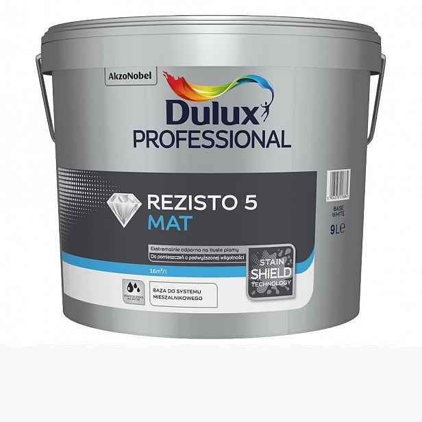 Barva barva na stěnu Professional Dulux Rezisto 5 4,44L Bílý skandinávský