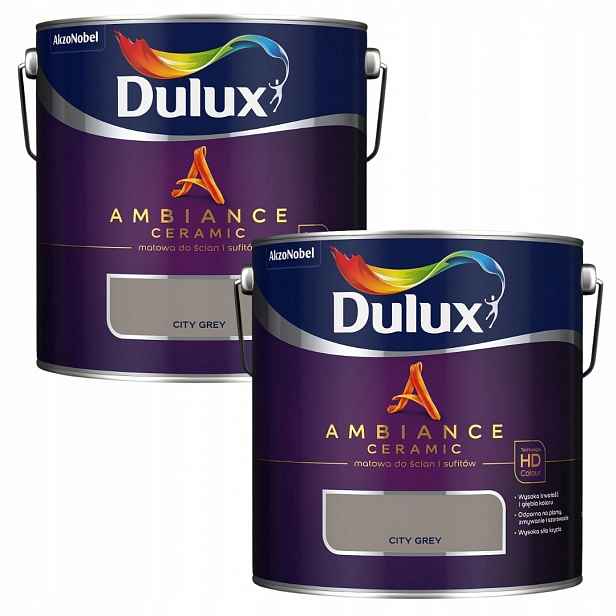 Set Dulux 2x2,5L Ambiance Ceramic Barva Keramická Na Stěny City Grey 5L